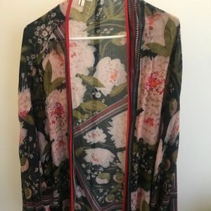 Anthropologie Floral Kimono